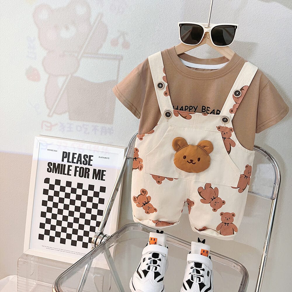 Set din doua piese, salopeta si tricou BEAR