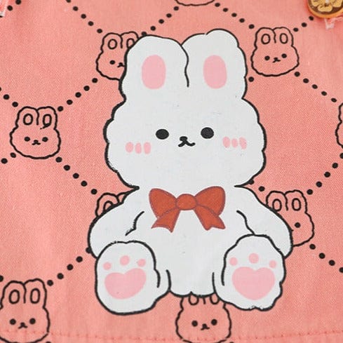 Set din doua piese, salopeta roz si tricou SERENA