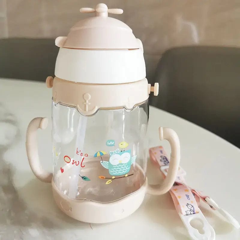Sticlă de apă cu pai de 450 ml, cu cântar, sticla portabilă de apă