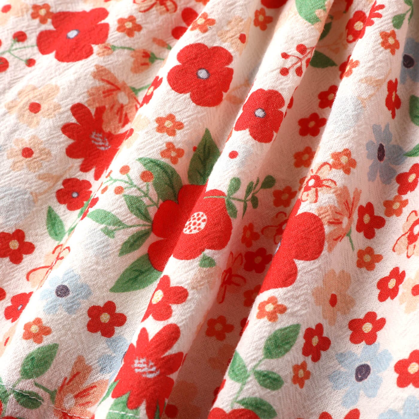 Set rochie si palarie, 100% bumbac, cu imprimeu floral, design cu funda