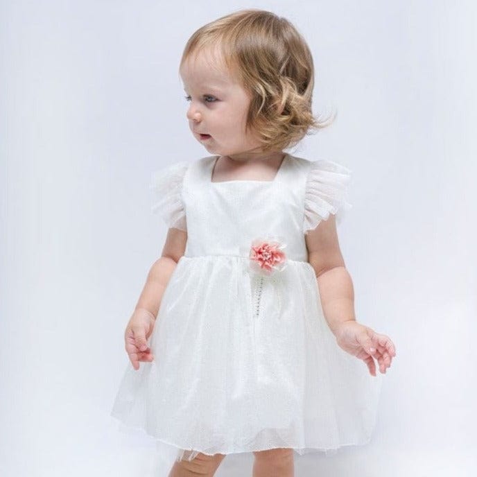 Rochita bebe alba cu tiul