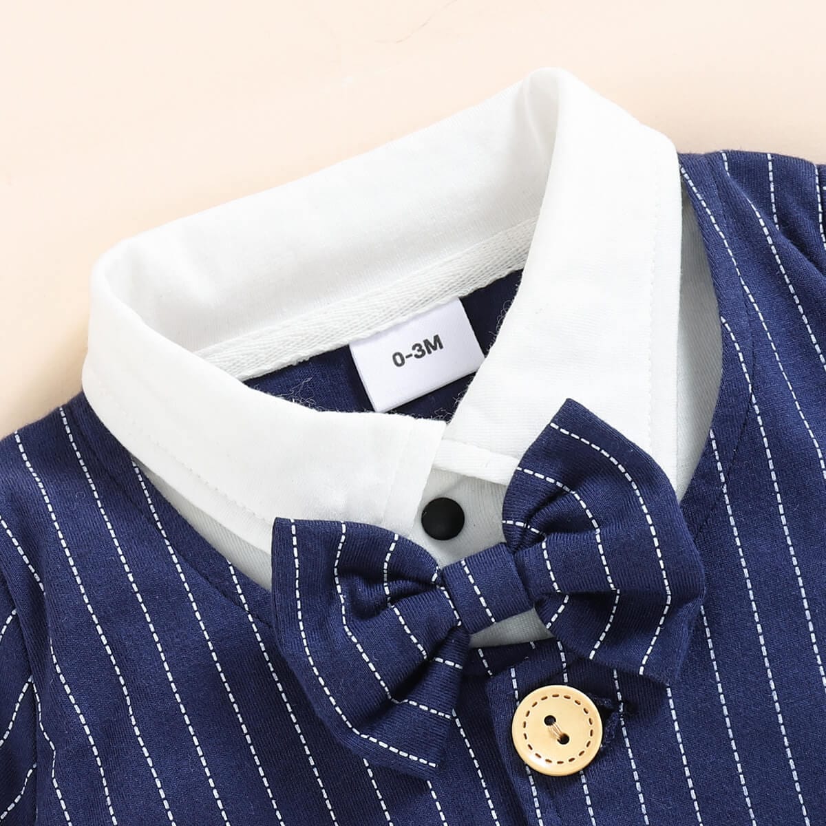 Costumas elegant cu maneca scurta pentru bebe GENTLE-BLUE-BOY