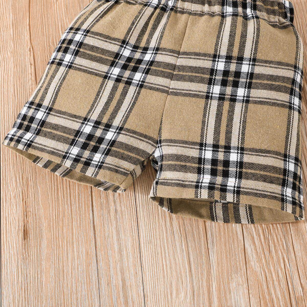 Compleu bebe in carouri 95% bumbac