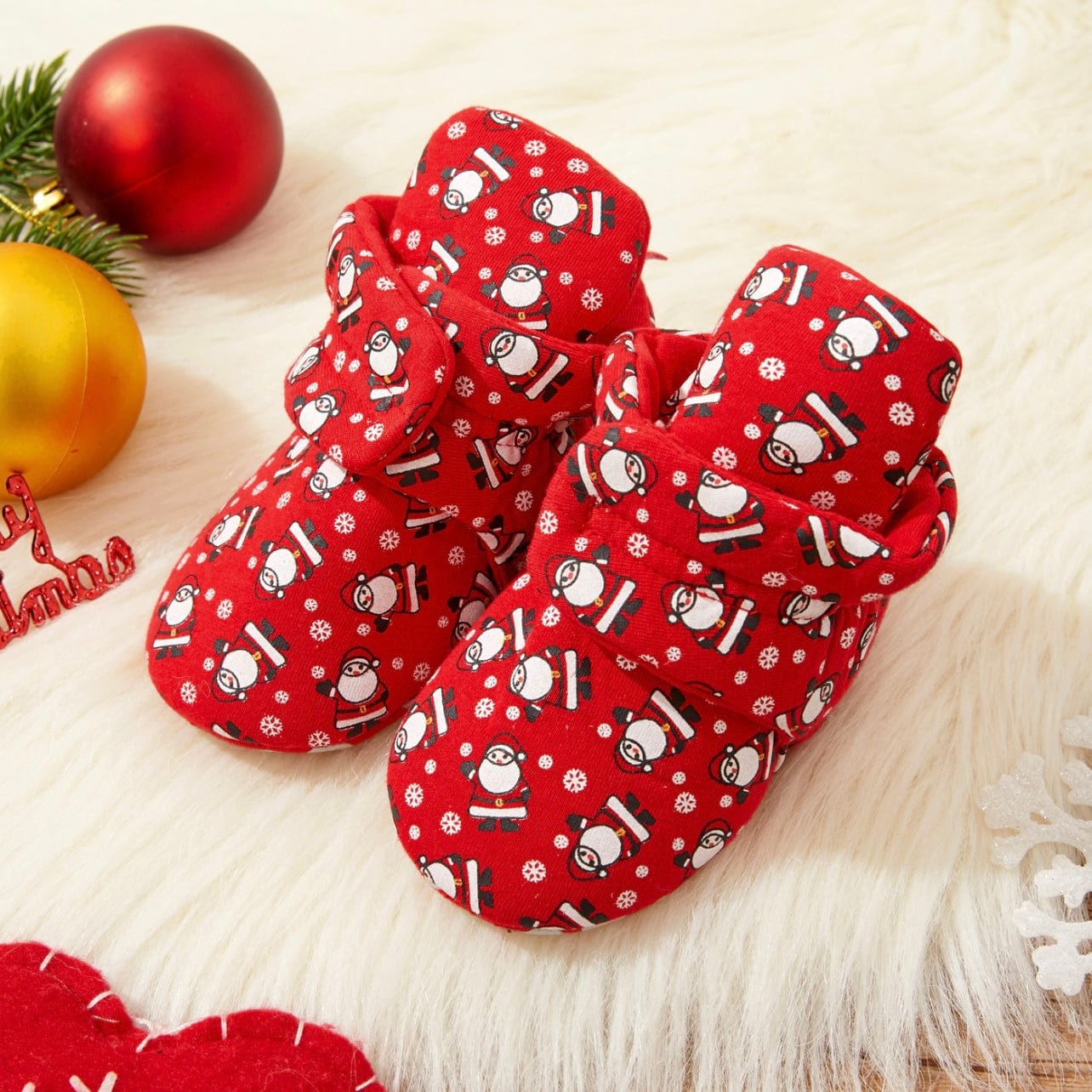 Papuci de casa pentru bebe CRACIUN