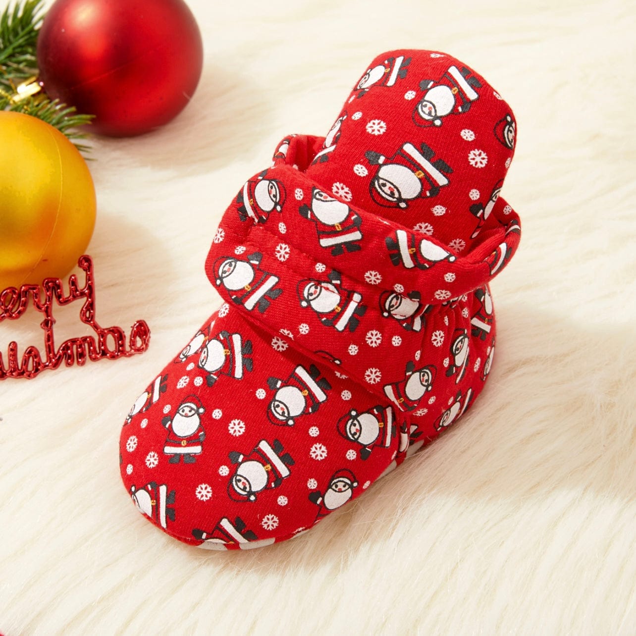 Papuci de casa pentru bebe CRACIUN