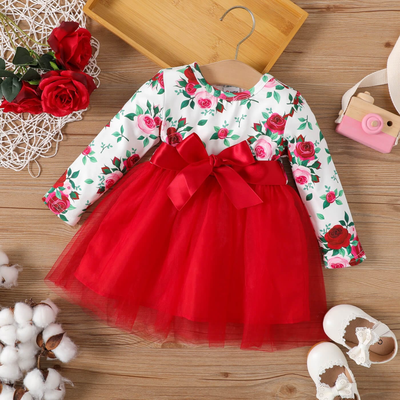 Rochita rosie bebe RED-TULLE