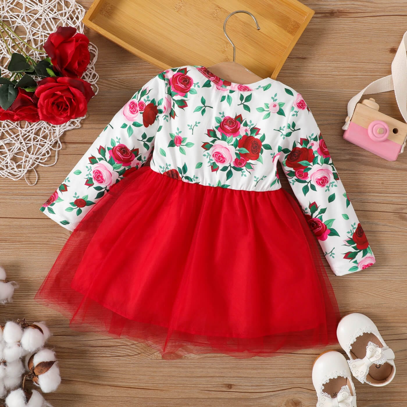 Rochita rosie bebe RED-TULLE