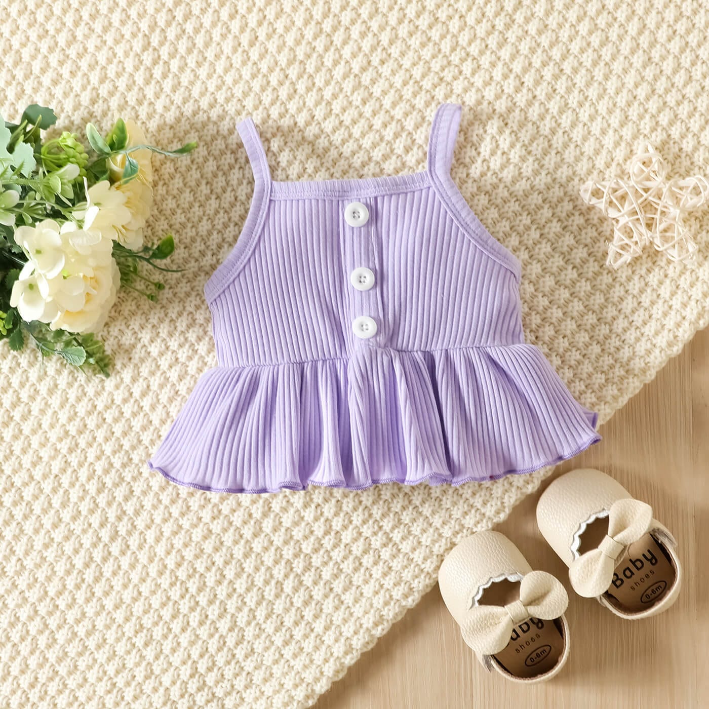 Compleu din 3 piese pentru fetita, 95% bumbac, top, pantaloni evazati si bentita BONITA