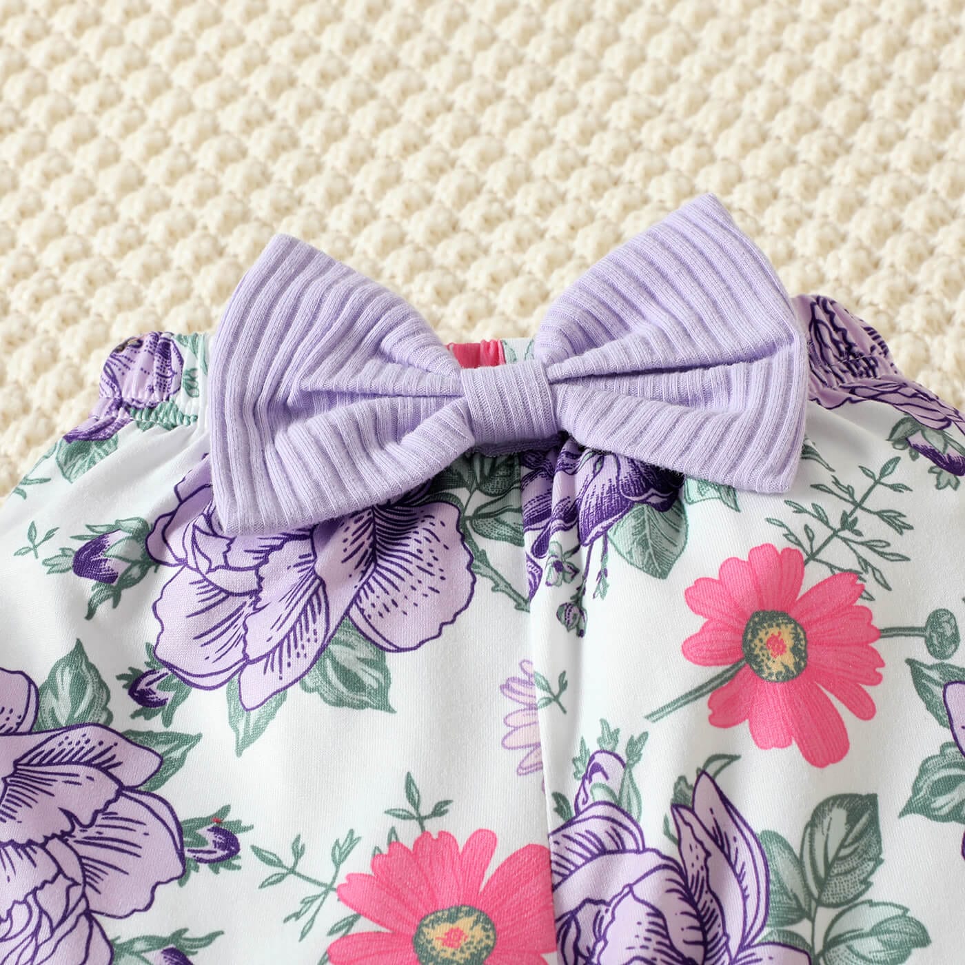 Compleu din 3 piese pentru fetita, 95% bumbac, top, pantaloni evazati si bentita BONITA