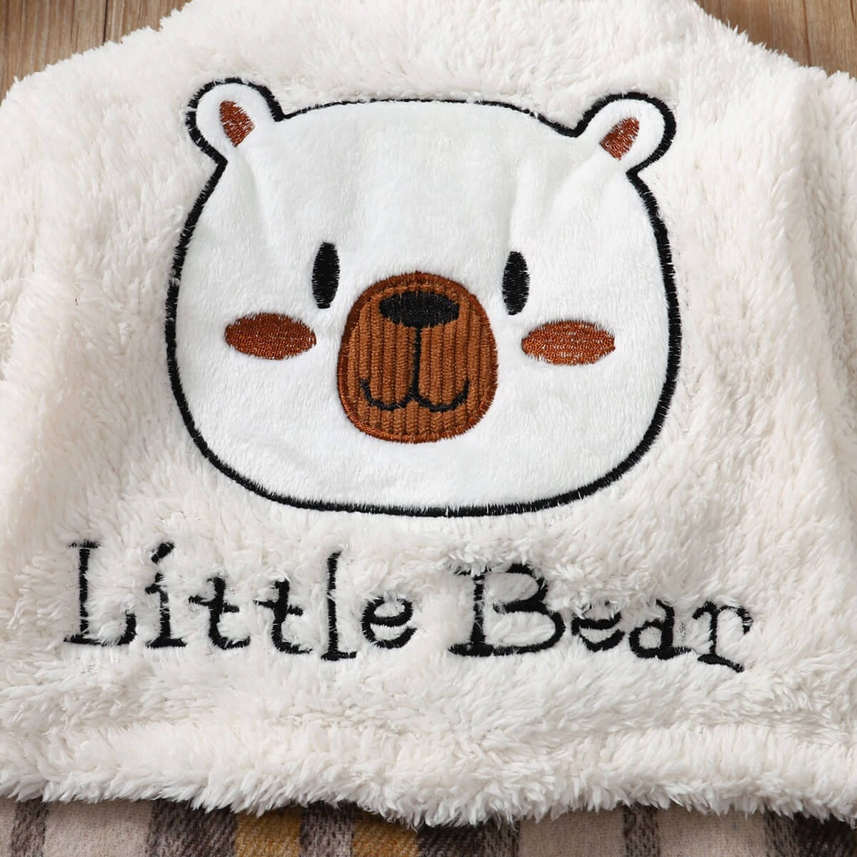 Geaca pentru bebe alba LITTILE-BEAR