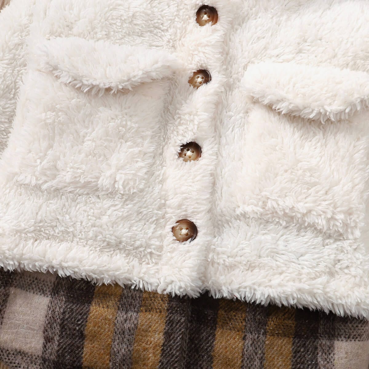 Geaca pentru bebe alba LITTILE-BEAR