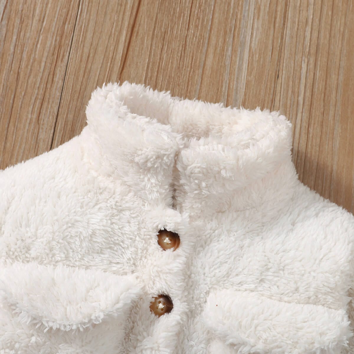 Geaca pentru bebe alba LITTILE-BEAR