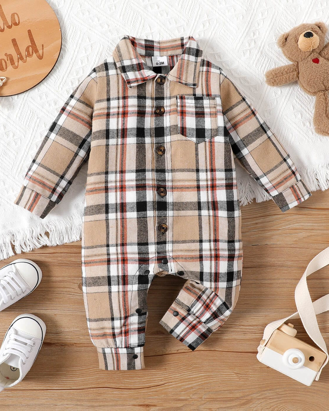 Salopeta bebelusi cu carouri BERRY