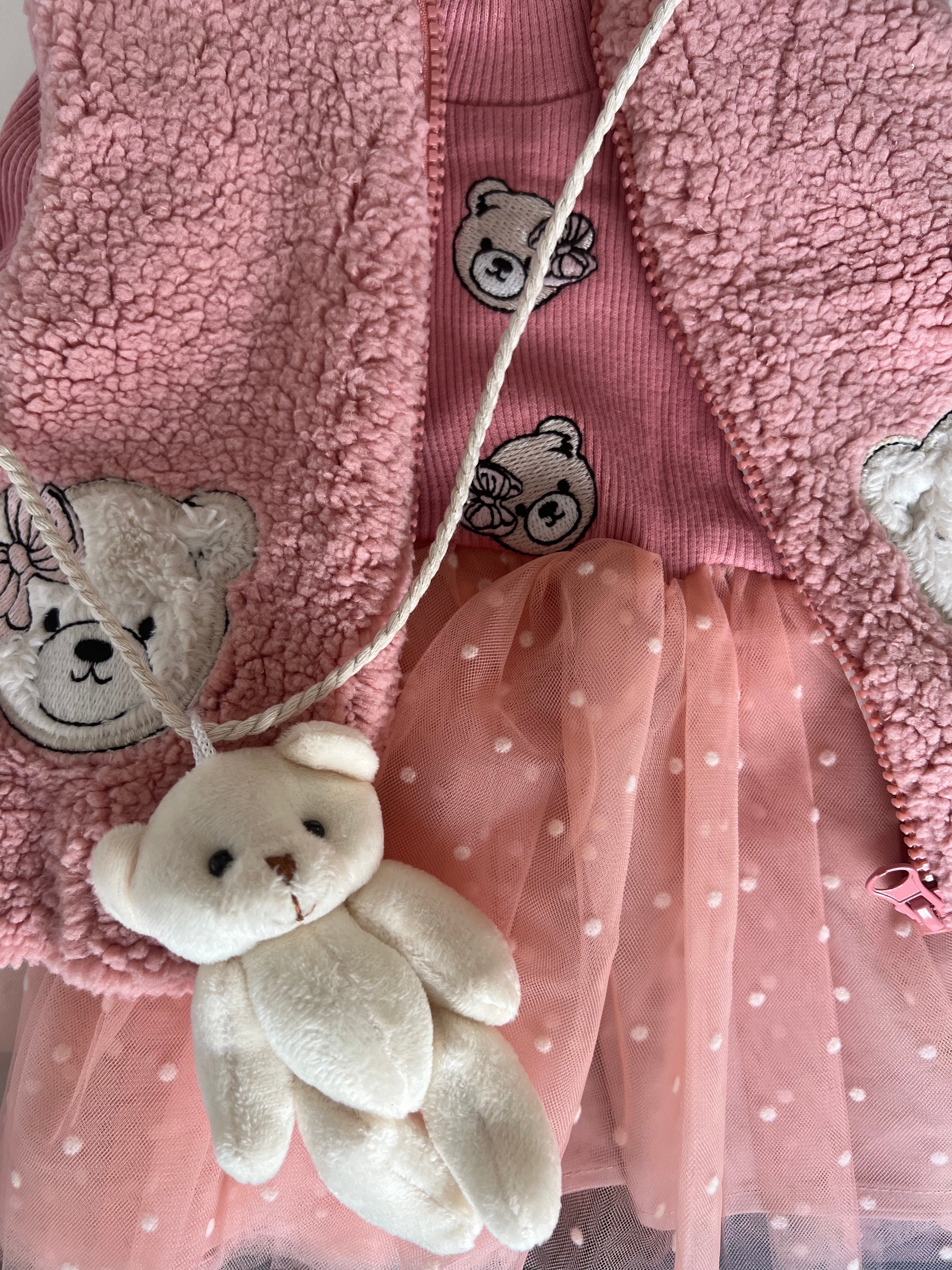 Rochita bebe din 3 piese PINK