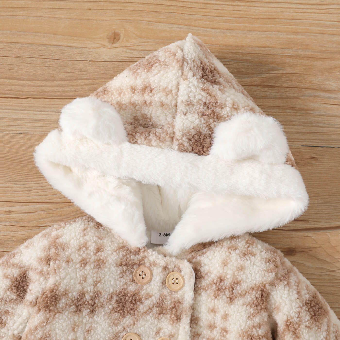 Palton bebe crem pufos