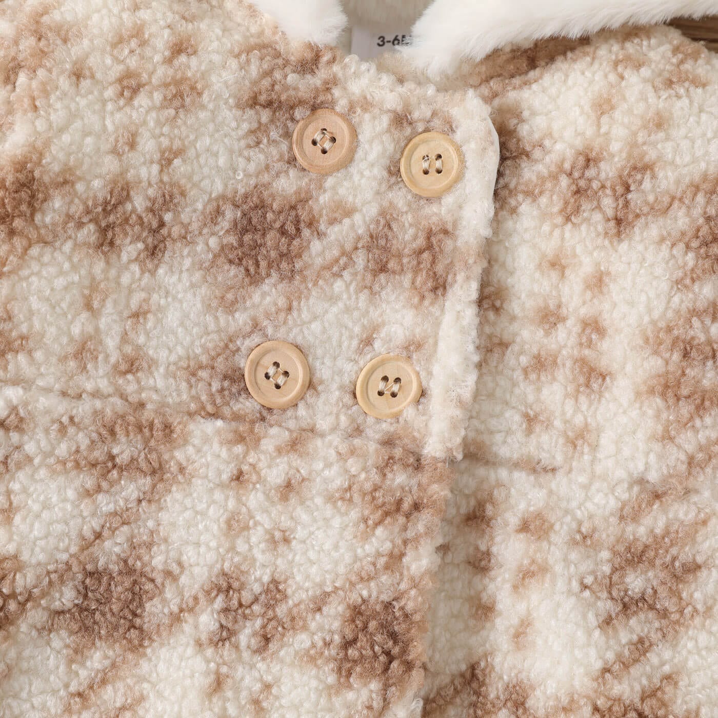 Palton bebe crem pufos