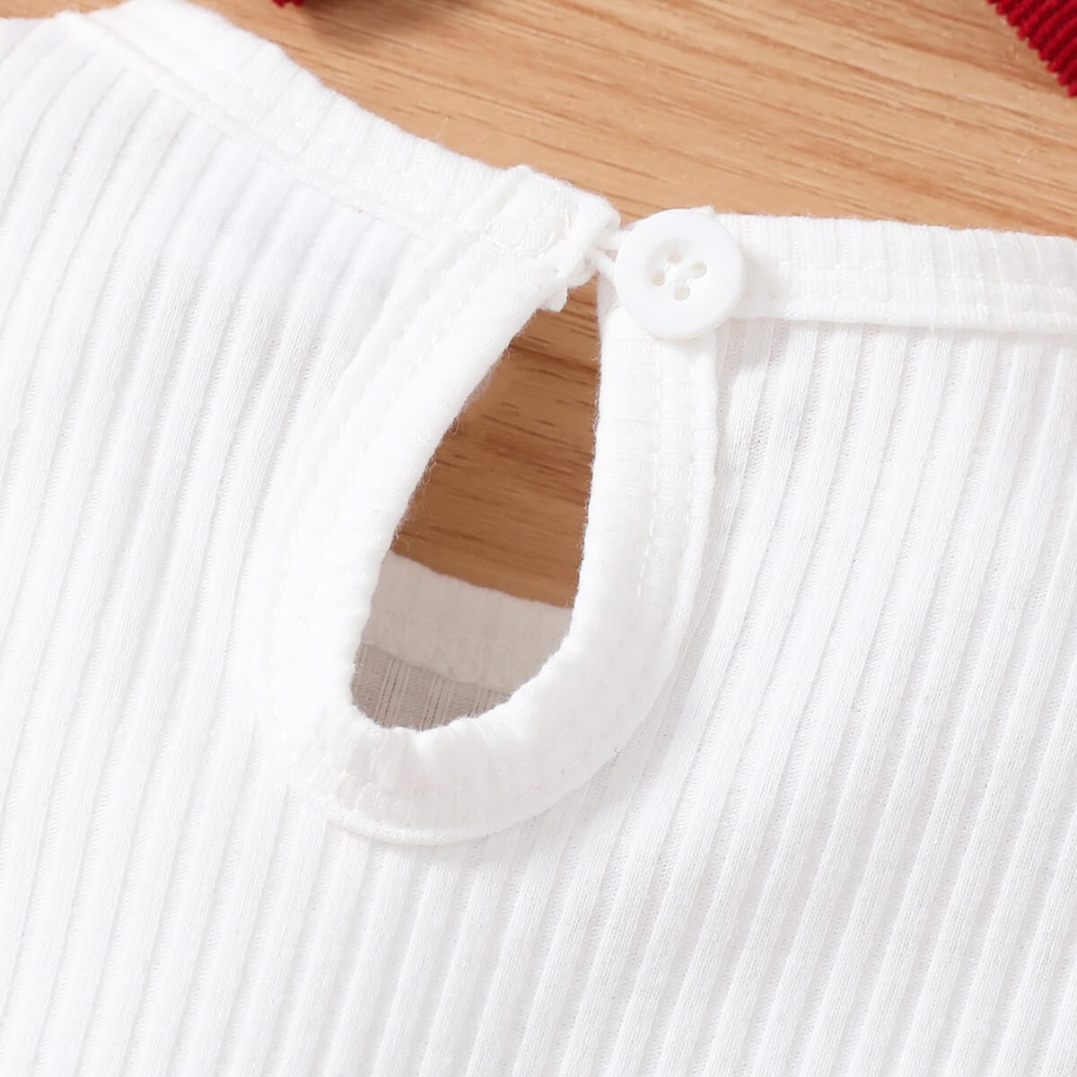 Salopeta tip rochita pentru bebe SCUFITA-ROSIE