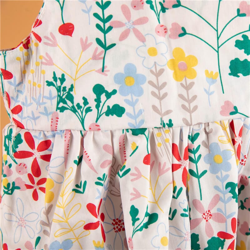 Rochita si palarie pentru fetite PINK-FLORAL