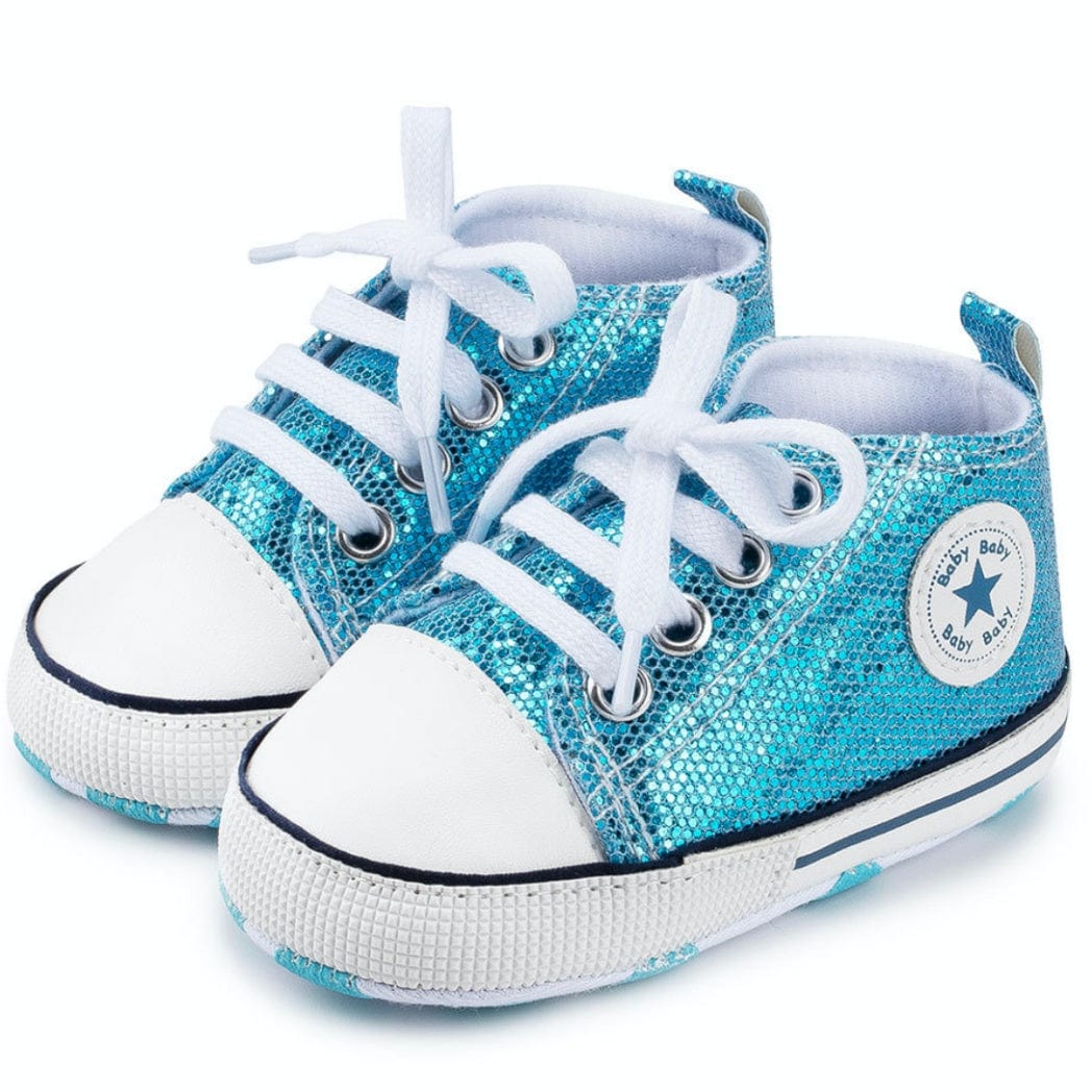 Tenisi pentru bebelusi cu paiete