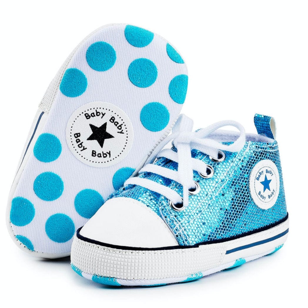 Tenisi pentru bebelusi cu paiete