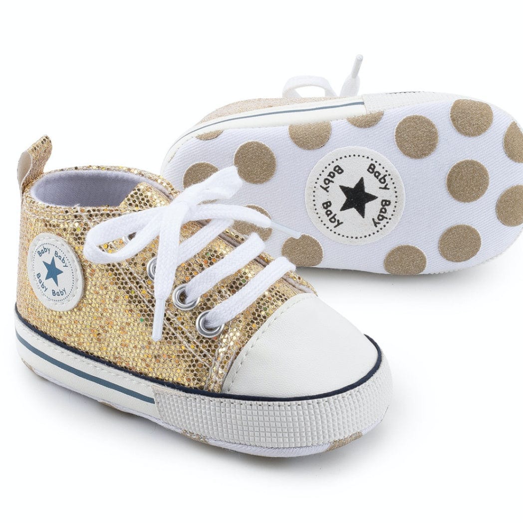 Tenisi pentru bebelusi cu paiete