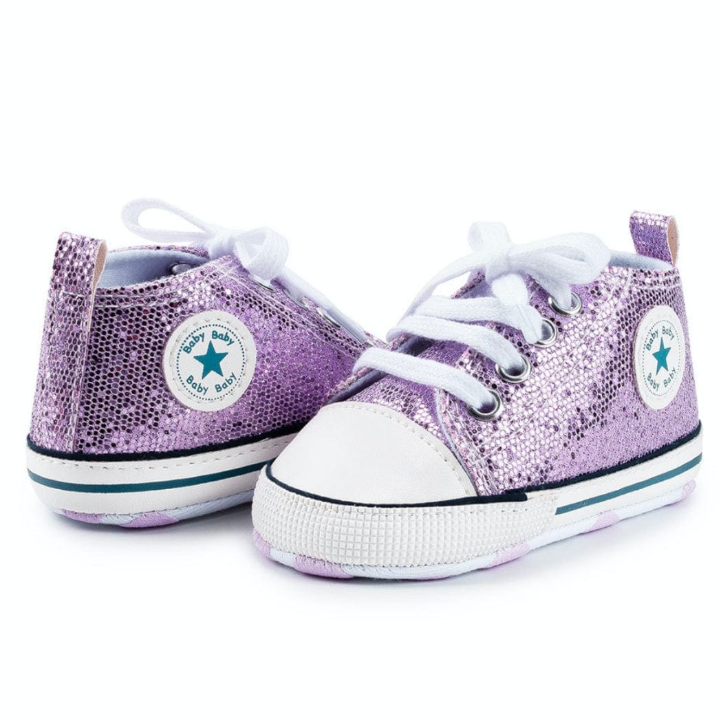 Tenisi pentru bebelusi cu paiete