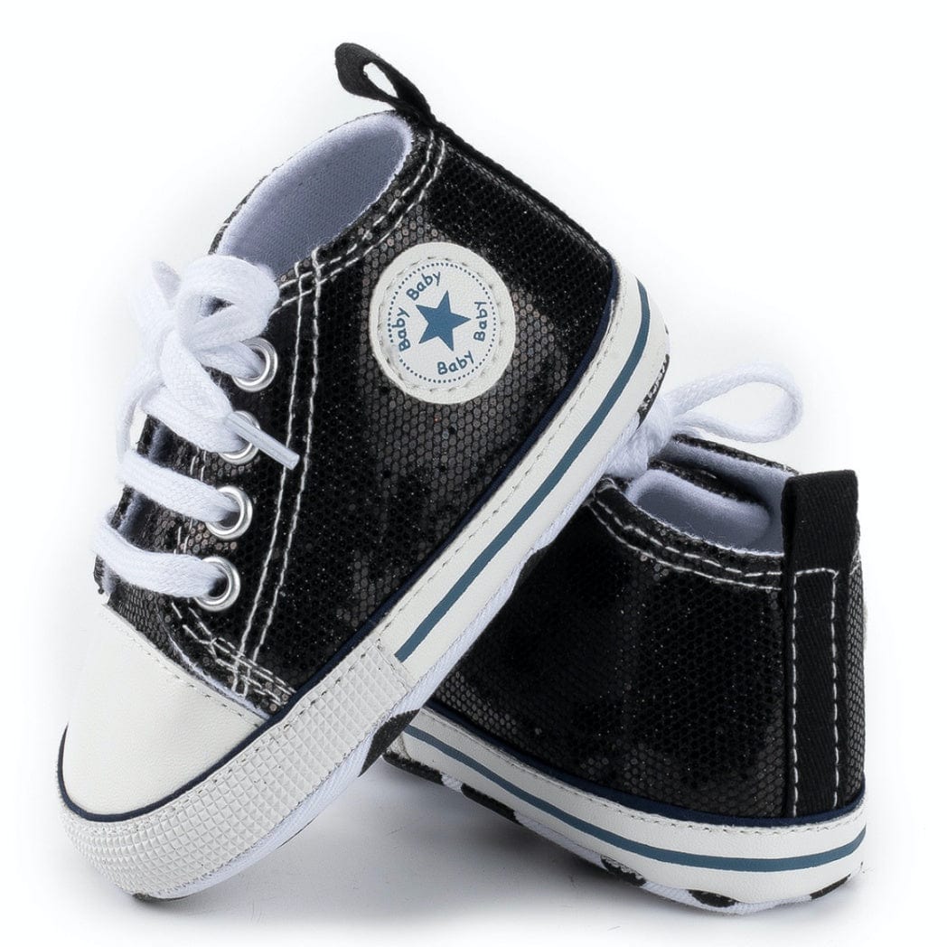 Tenisi pentru bebelusi cu paiete