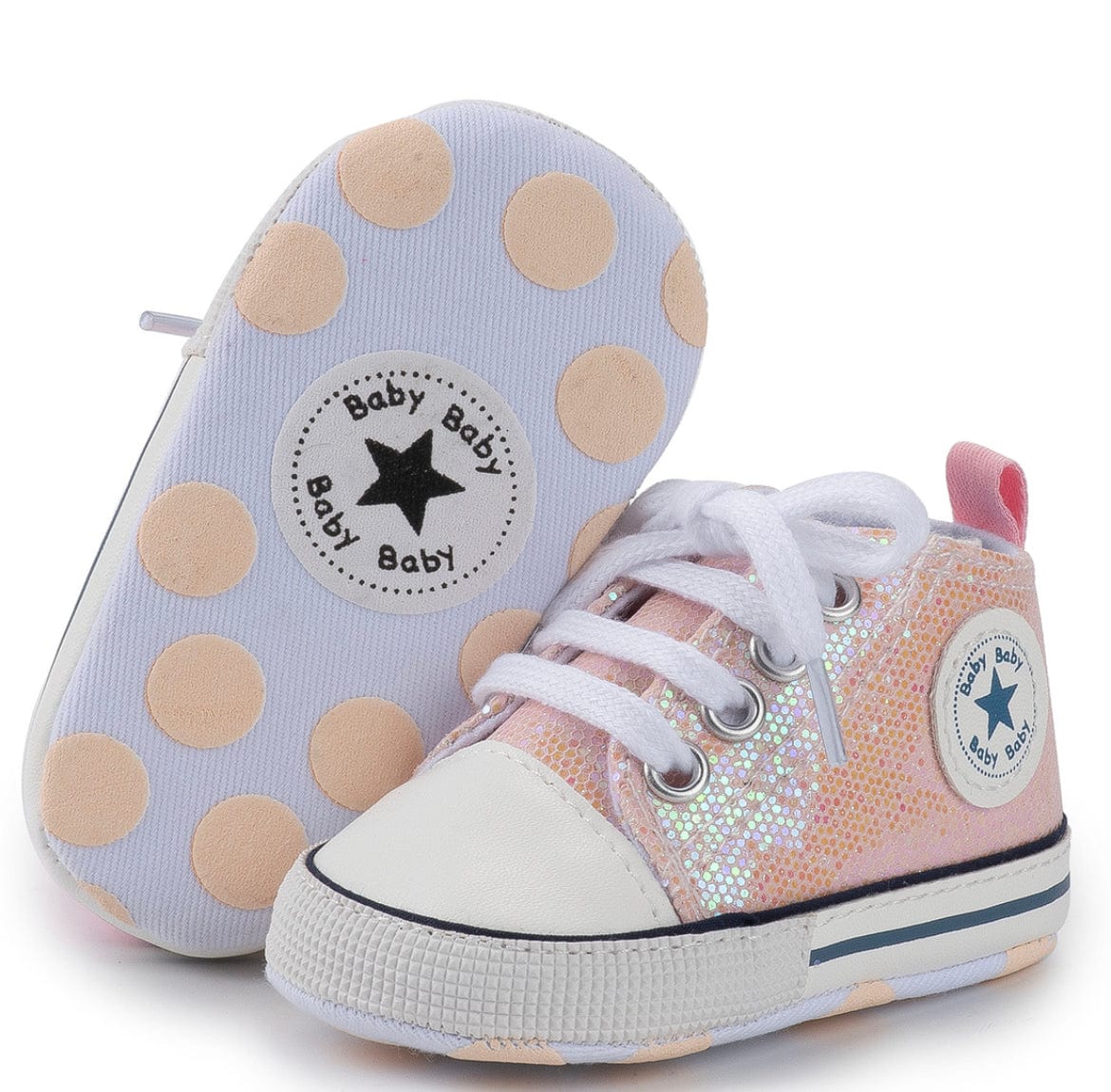 Tenisi pentru bebelusi cu paiete