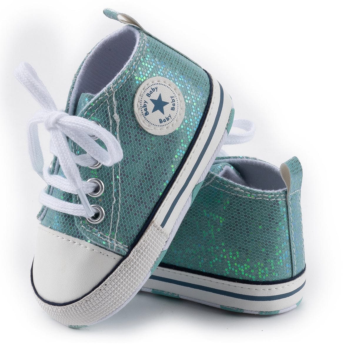 Tenisi pentru bebelusi cu paiete