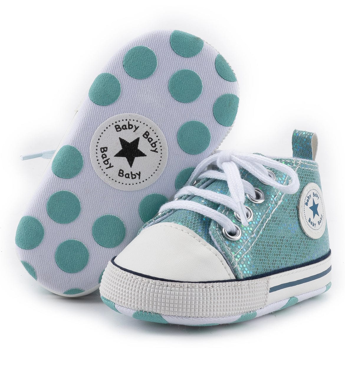 Tenisi pentru bebelusi cu paiete