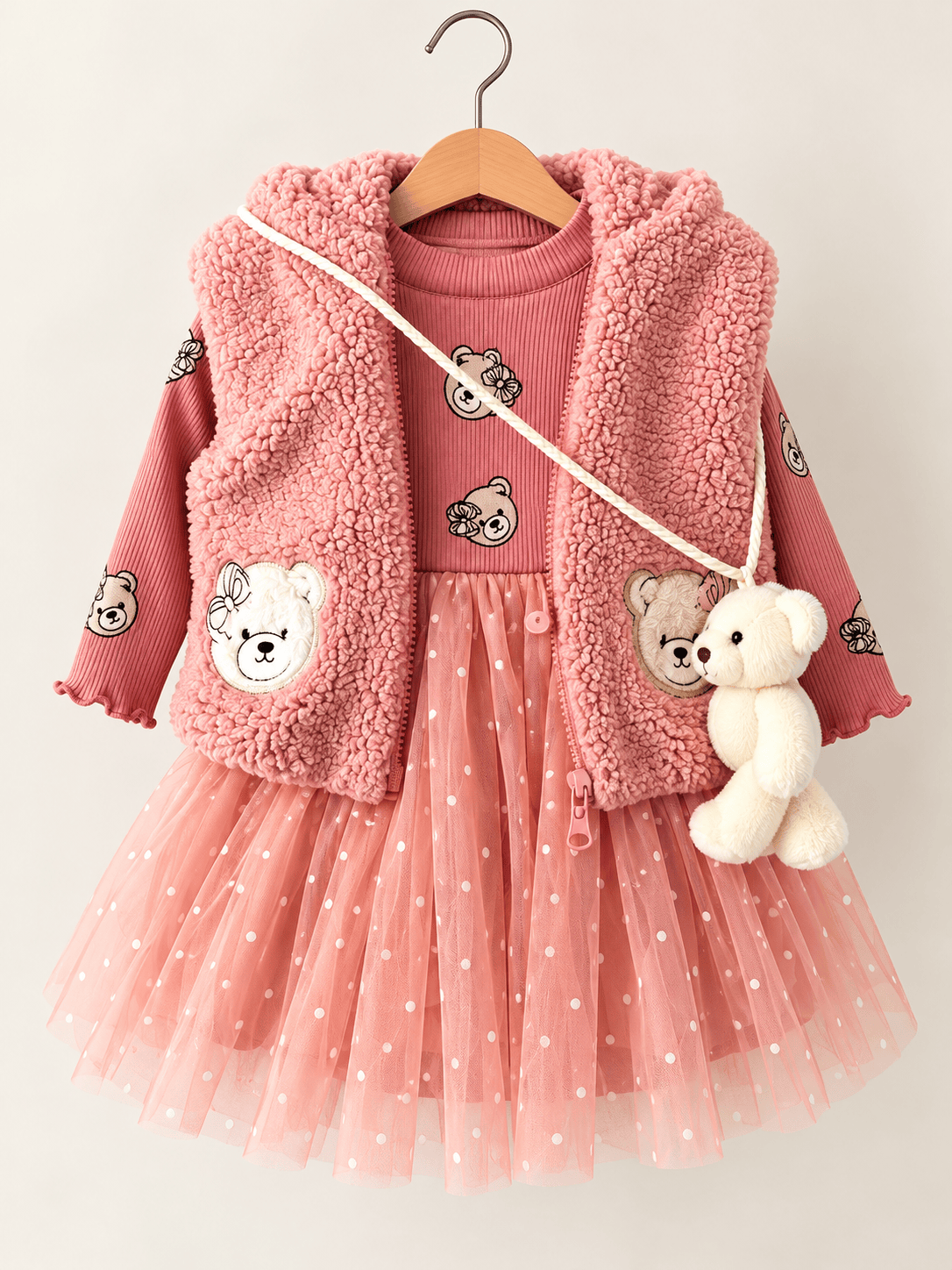 Rochita bebe din 3 piese PINK