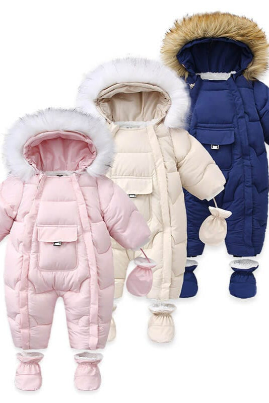 Salopeta groasa de iarna pentru bebelusi