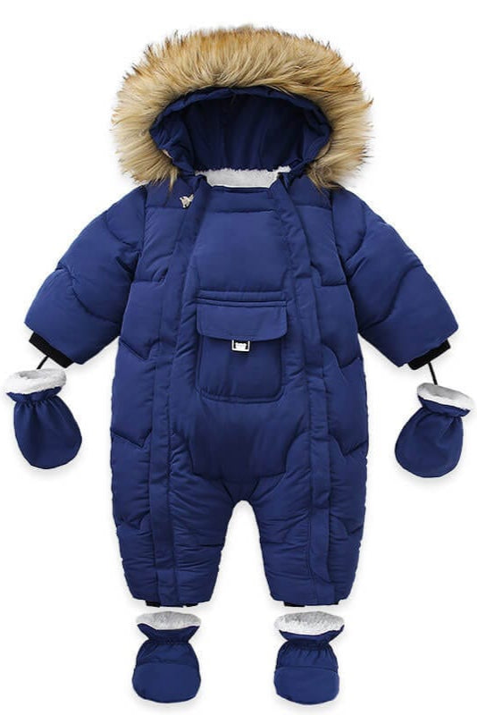 Salopeta groasa de iarna pentru bebelusi