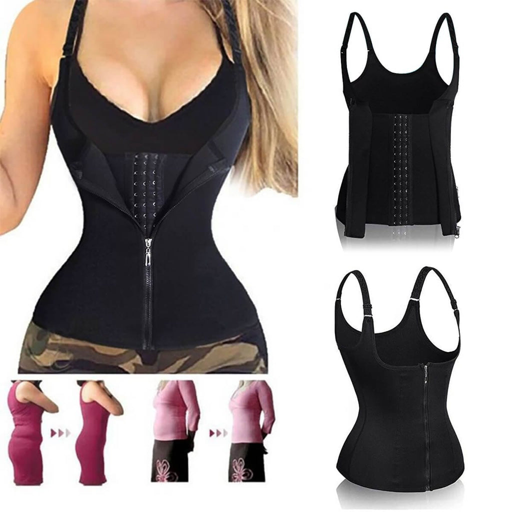 Corset modelator cu fermoar, cu aplicație în 3 straturi tip maieu