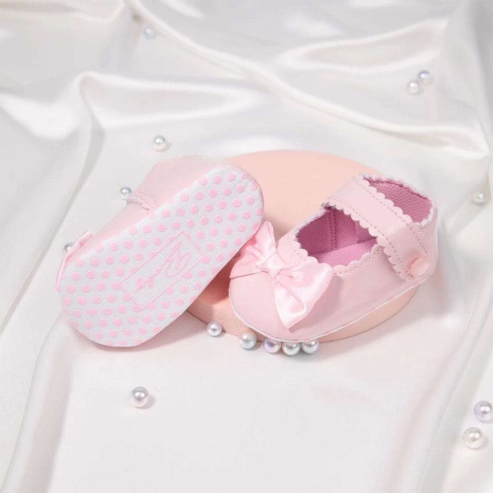 Pantofi de lac roz pentru bebe